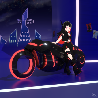 いつものラゼルとバイクのラゼル