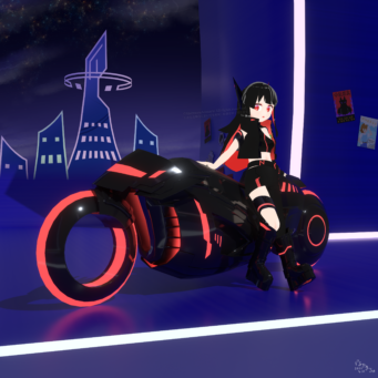 いつものラゼルとバイクのラゼル